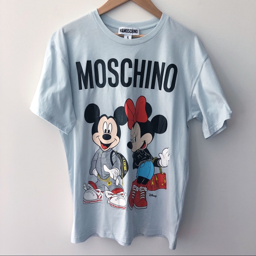 MOSCHINO for H&M Mickey & Minnie Mouse T Shirt - Picture 1 of 6